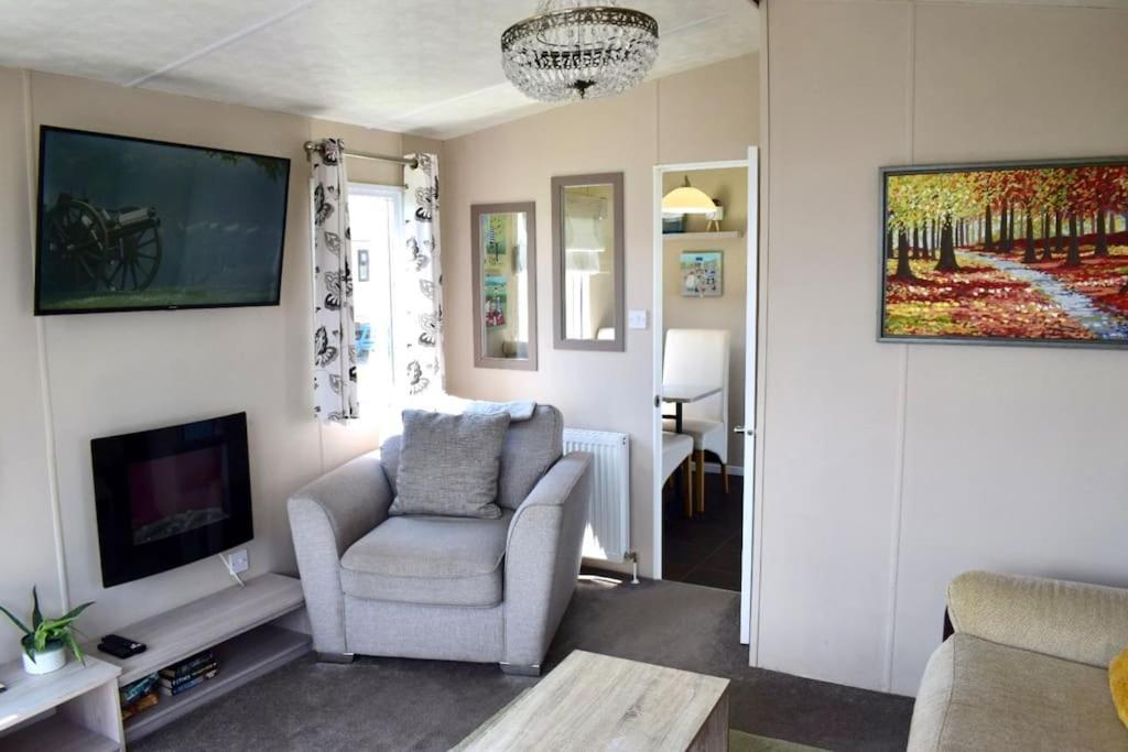 Cosy & Modern Private Seaview Caravan North Seaton Exterior foto