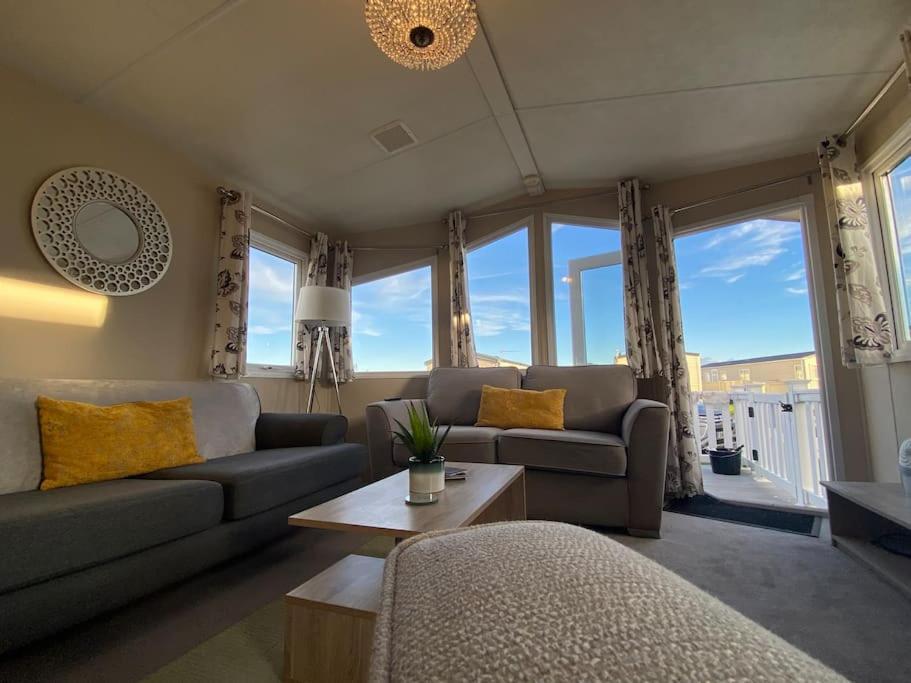 Cosy & Modern Private Seaview Caravan North Seaton Exterior foto