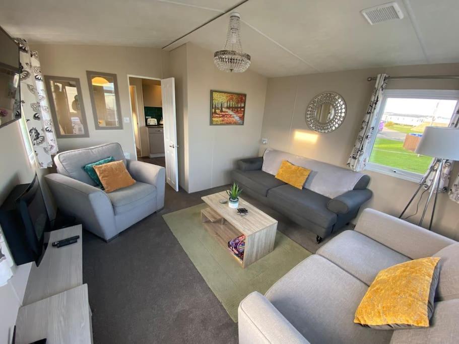 Cosy & Modern Private Seaview Caravan North Seaton Exterior foto
